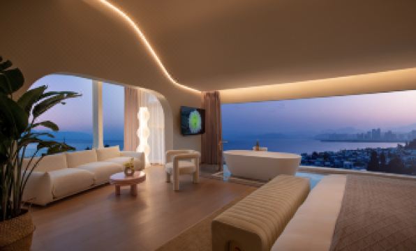 Water flows in moon Hotel