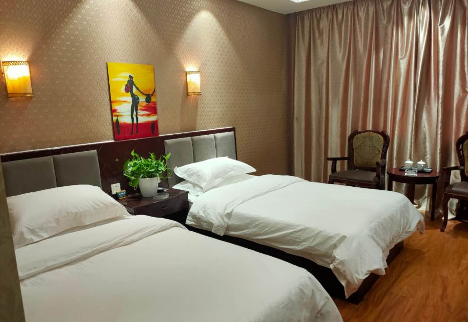 사처 원청 학교 호텔의 깔끔한 객실 내부