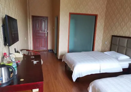 There is a hotel