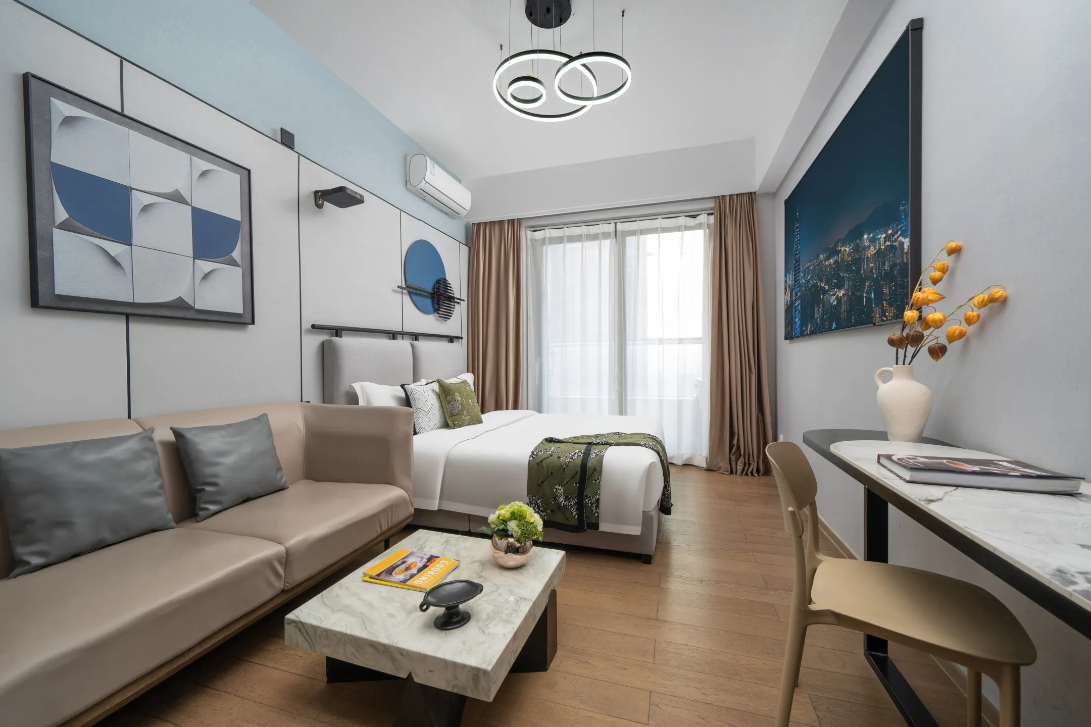 Boshixi City View Audio-Visual Apartment, Chengdu Kamar Photos