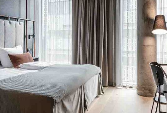 퀄리티 호텔 하슬 리니에의 깨끗하고 세련된 객실 내부