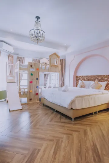 ห้องสำหรับเพื่อนและครอบครัวพร้อมเตียงสองชั้น