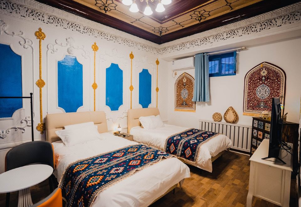 [카슈가르 고성 서쪽의 고요한 골목 풍경]