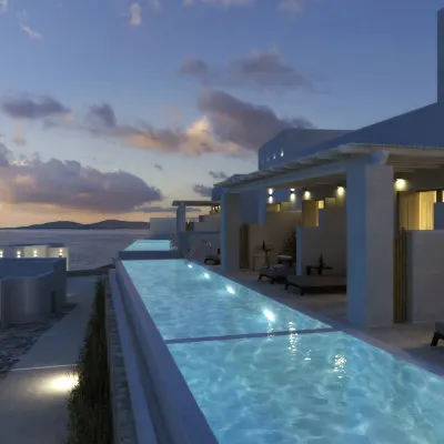 Epic Blue Mykonos Hoteles cerca de Faro de Armenistis