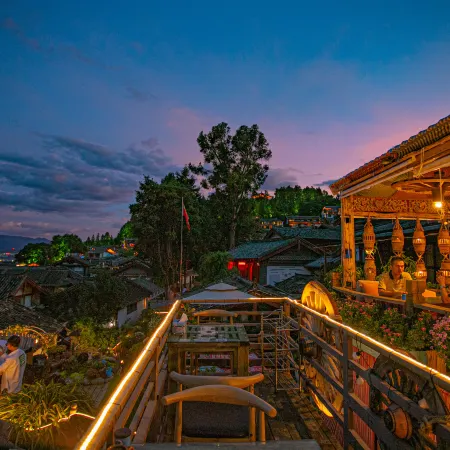 LS Inn(Lijiang Liangsu)-Panoramic night view of ancient town