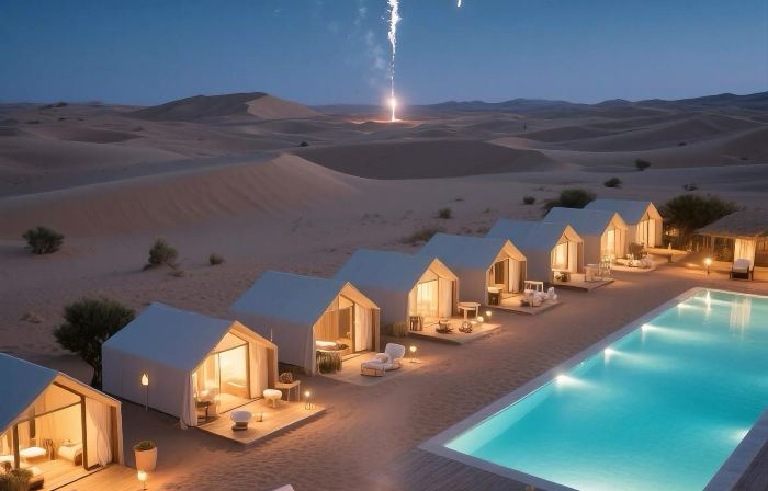 The desert camping hotel of the proprietress of Shapotou, Zhongwei