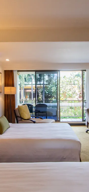 ห้องพรีเมียมเตียงแฝดพร้อมวิวสวน