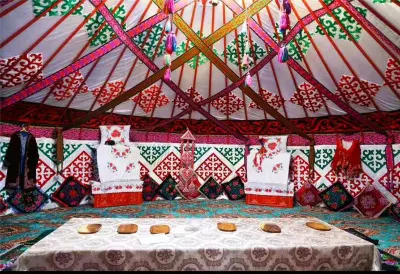 Sayram Lake Lakeside Stargazing Yurt Hotels near Sayram Lake Muyun Camp