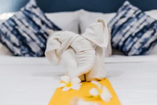 ห้องดับเบิลมาตรฐานพร้อมวิวสระว่ายน้ำ (มีหน้าต่าง)