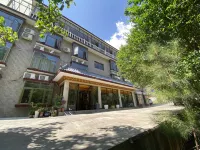 Overlapping ancient temple holy lake villa