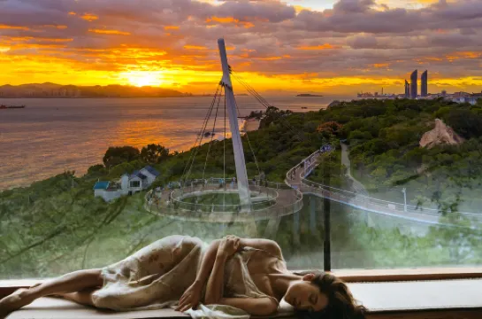 沐居雅逸·依山傍海半山懸崖高空海景view設計丨温泉私湯度假民宿