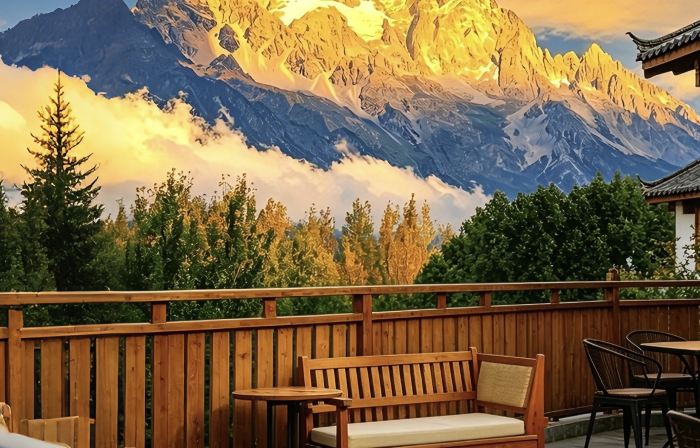 Township Qiyuan Relax·Lanshan Unique Snow Mountain Panoramic Star