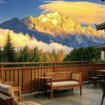 Township Qiyuan Relax·Lanshan Unique Snow Mountain Panoramic Star