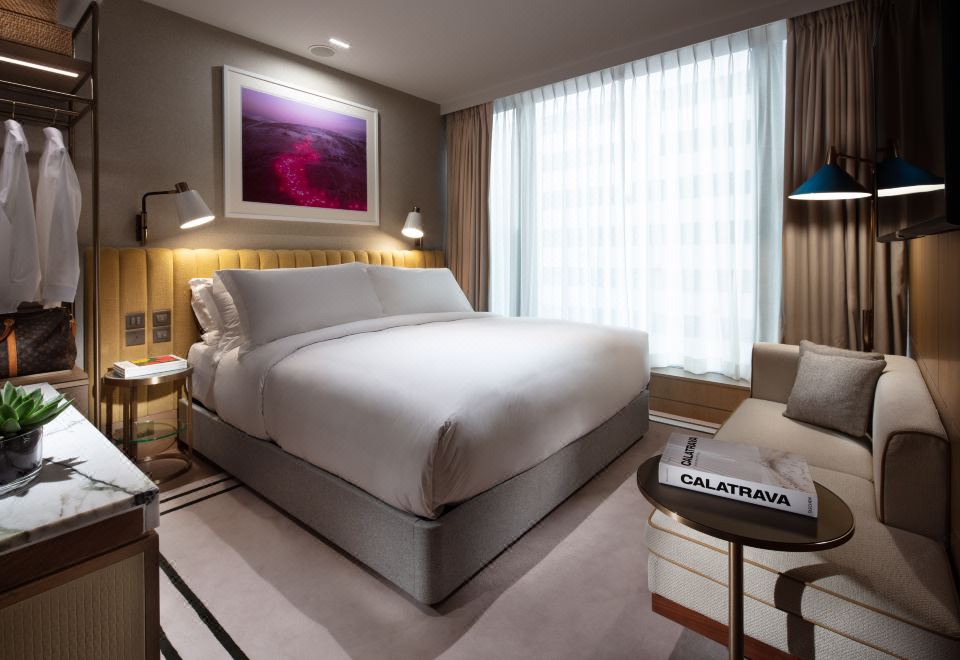 더 하리 홍콩의 감각적인 라운지 또는 객실 디테일