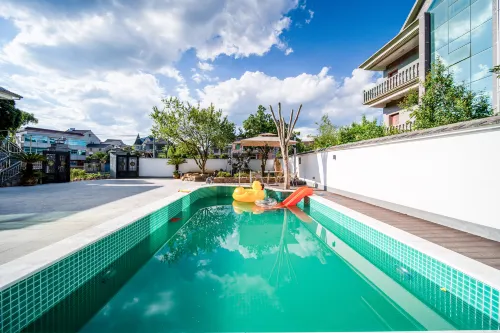 Go to Chachuan·Fengjinqishe Log Starry Sky Landscape Parent-child Leisure Vacation Villa Meisu - مطابخ