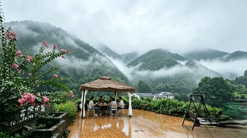 Yunti Xiaozhu·Chinese log wind view m - غرفة مطلة على الجبل