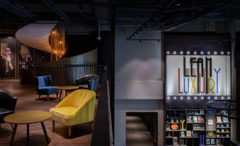 adjacent bar area with seating options at Novotel Shanghai Hongqiao exhibition center hotel