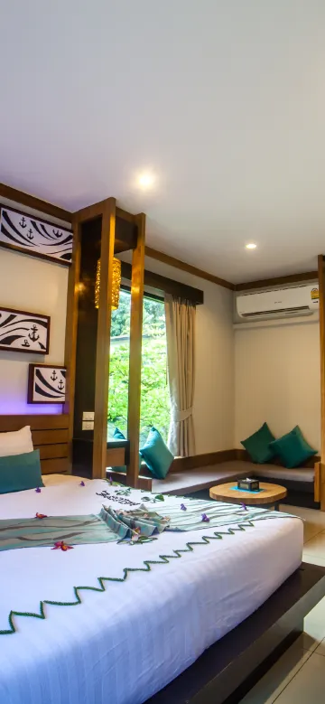 ห้องชาวเกาะพร้อมวิวสวน