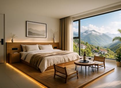 Mu Ju Ya Yi · Half Mountain Cliff High altitude Sea View | Hot Spring Private Soup Resort Homestay