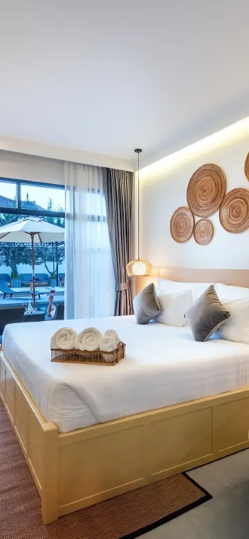 ห้องดีลักซ์ มีทางลงสระว่ายน้ำ