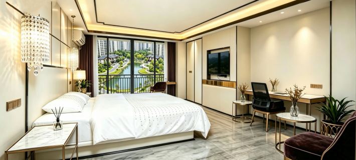 Peter·By Cloud Yunqi Light Luxury Homestay (Sanming Wanda) โรงแรมในซานหมิง
