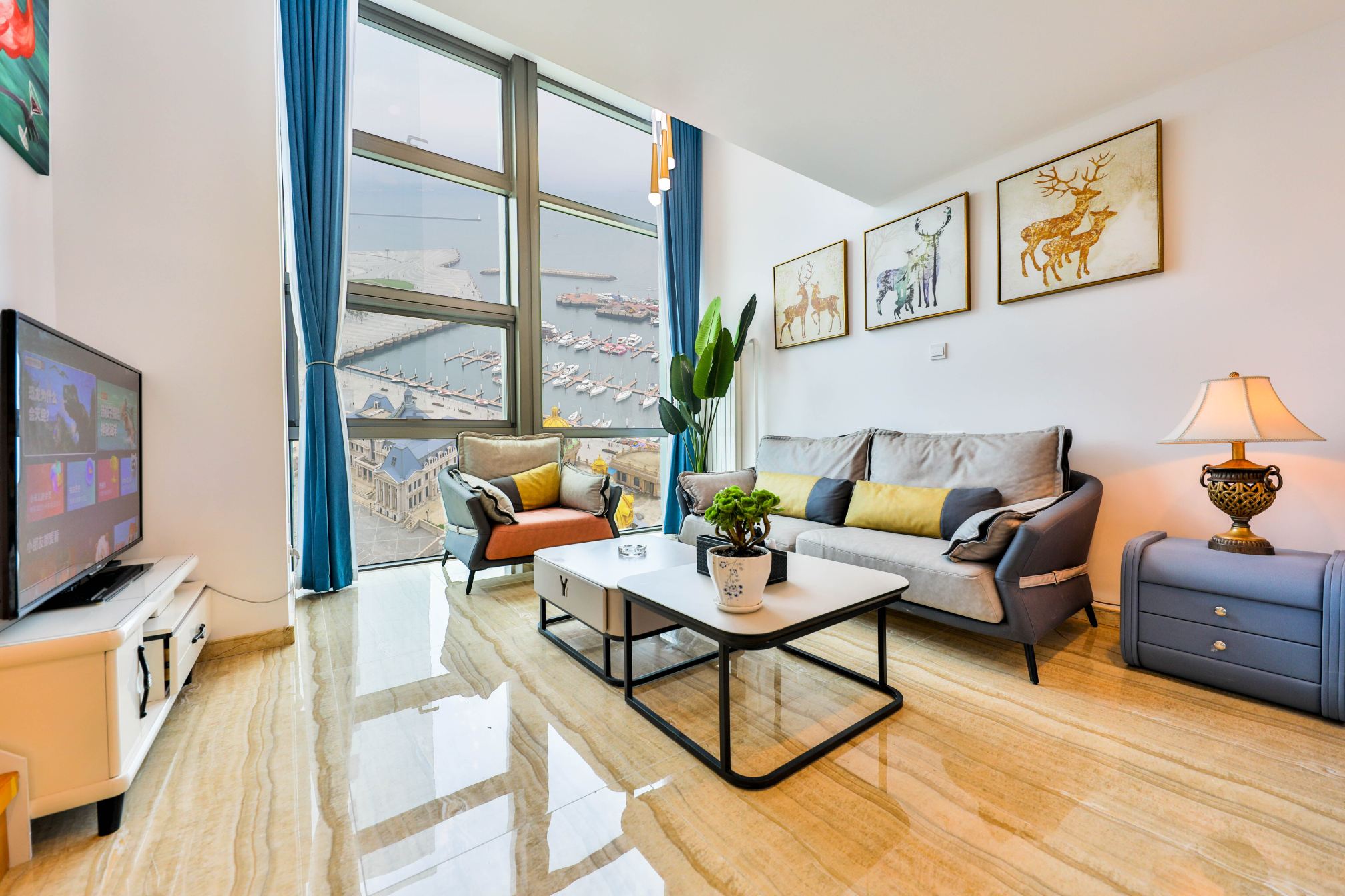 Ocean View loft Hotel Donggang International Mansion (Venice Watertown Branch, Dalian) Hotels in Далянь