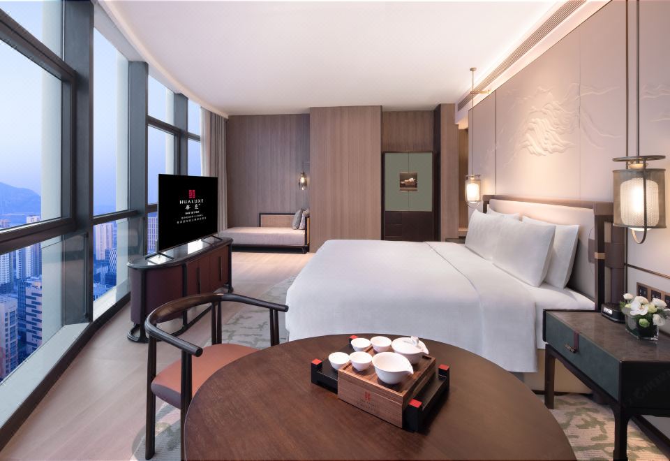 [HUALUXE Qingdao Licang 호텔의 럭셔리한 로비]