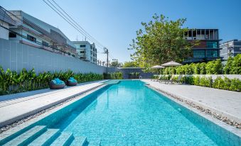 There is a swimming pool located near Hotel Bella Vista Tirana 1 at Orion Hotel & Residence