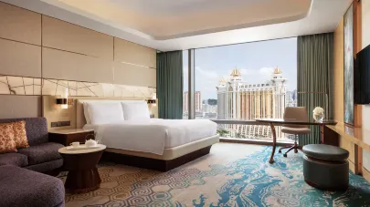 JW Marriott Hotel Macau Habitación (cama doble extragrande), con vistas a la piscina