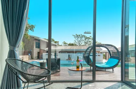 Weishe Villa Private Pool Design Beautiful Stay Отели рядом с достопримечательностью «Weizhouzhen»