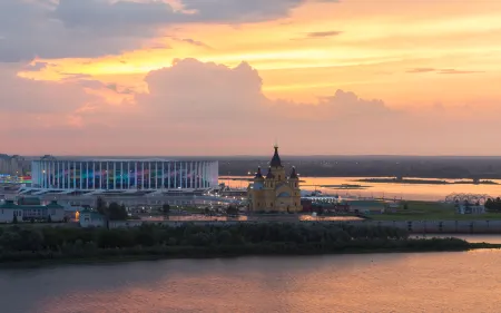 AZIMUT отель Нижний Новгород (Азимут Нижний Новгород) Отели рядом с достопримечательностью «Нижегородский государственный технический университет им. Р.Е. Алексеева»