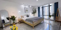 Huajian Meisu Apartment (Fuzhou South Railway Station Shop) - Cómoda Sala De Reina