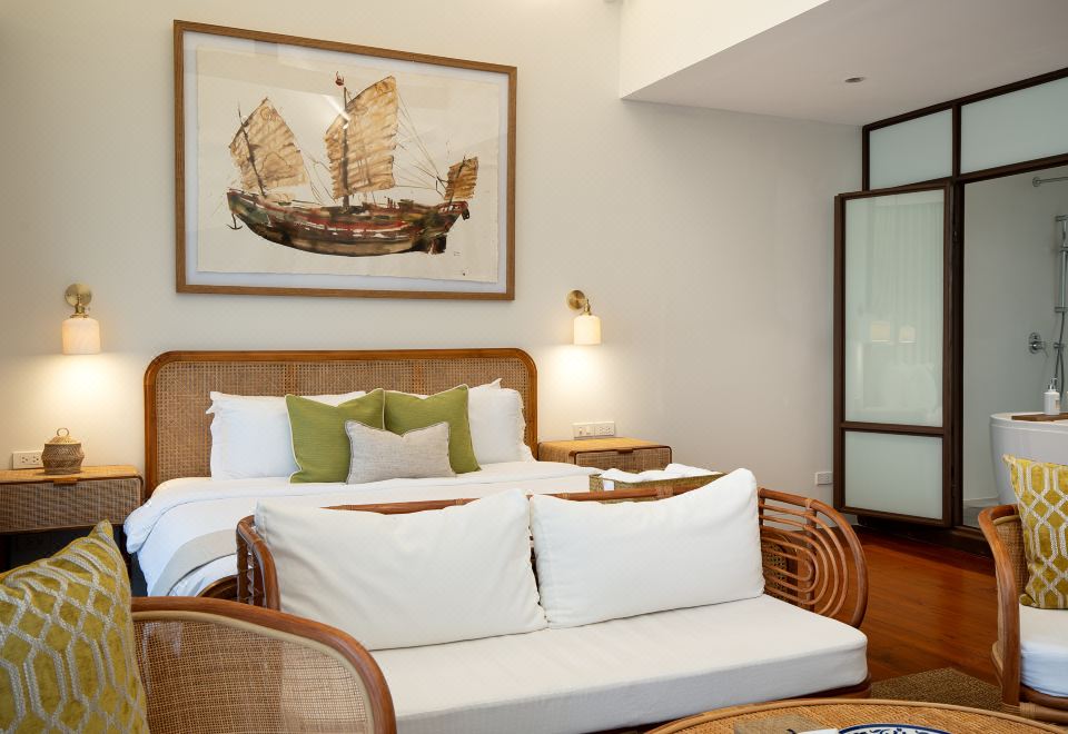 Syama Residence and Café의 매력적인 외관과 카페 공간