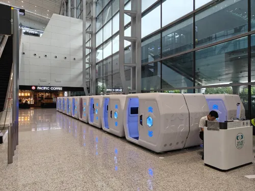 Guangzhou Baiyun Airport T2 Terminal Shimian Rest Cabin Homestay Allmänna utrymmen Photos