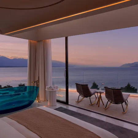 Water flows in moon Hotel
