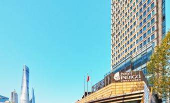 "A large building with a view of the outside and the words ""I love you"" displayed in front" at Hotel Indigo Shanghai on The Bund