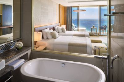 デラックスオーシャンビューツインルーム モーベンピックリゾート カムランの写真