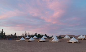 Camel Meng desert camping base in Dunhuang