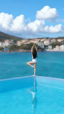 朱家尖普朱碼頭·懸崖海景半島灣海帆居（普陀山機場店） 鄰近烏石塘景區-皮划艇的酒店