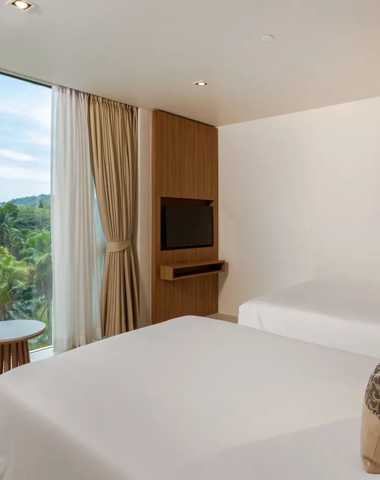 ที่พักสามห้องนอนพร้อมระเบียง