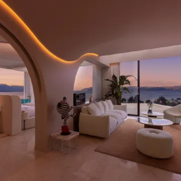 Water flows in moon Hotel