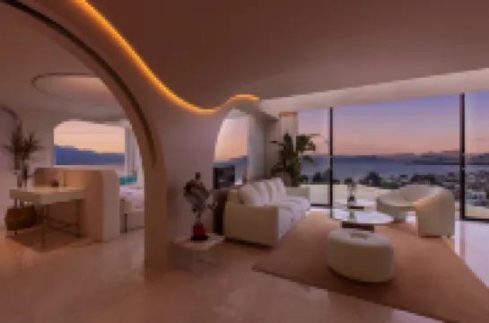 Water flows in moon Hotel