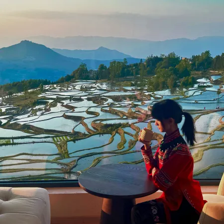 Rice Field Ideal. Blue Terrace Scenic Homestay