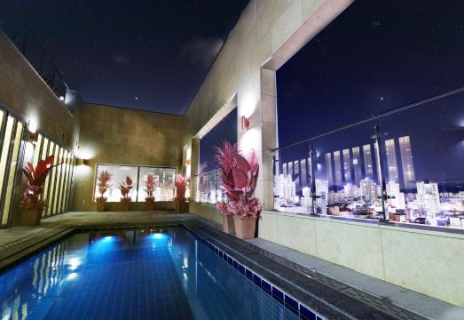 애쉬튼 호텔의 세련된 로비 또는 내부 인테리어