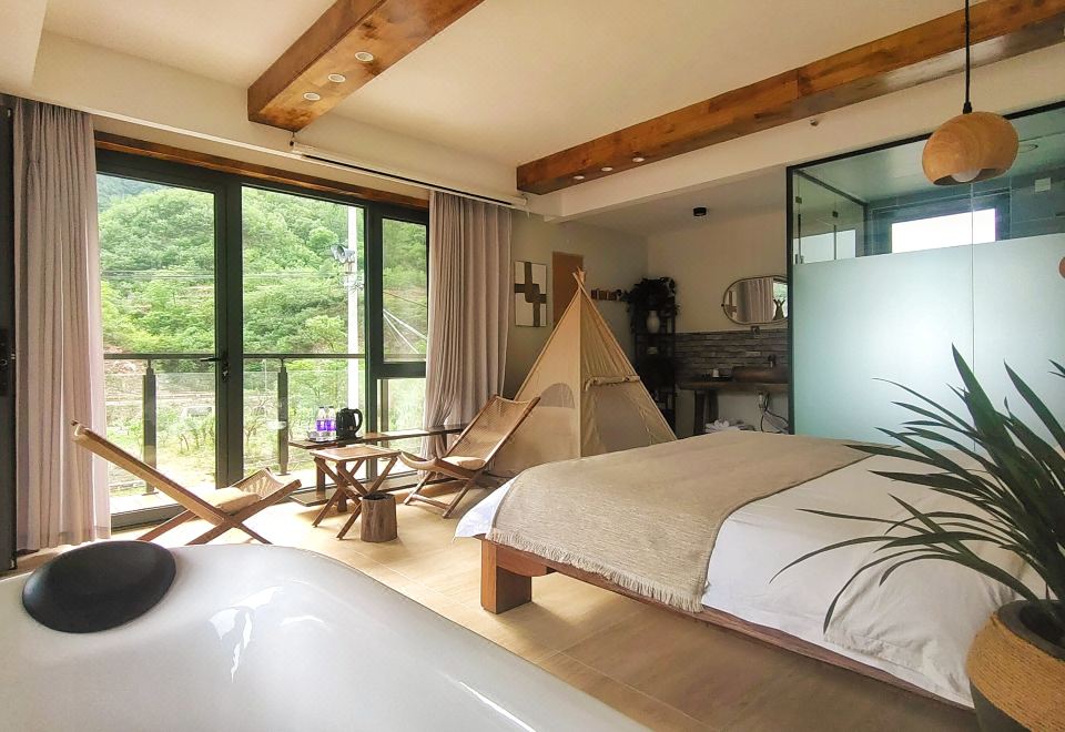 Danqing Taihang Yinlu Homestay의 내부 휴식 공간 이미지
