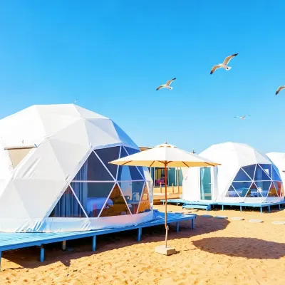 Jinshi Star Sail · Sunrise Beach Glamping & Ocean View Inn 다롄 디스커버리 킹덤 주변 호텔