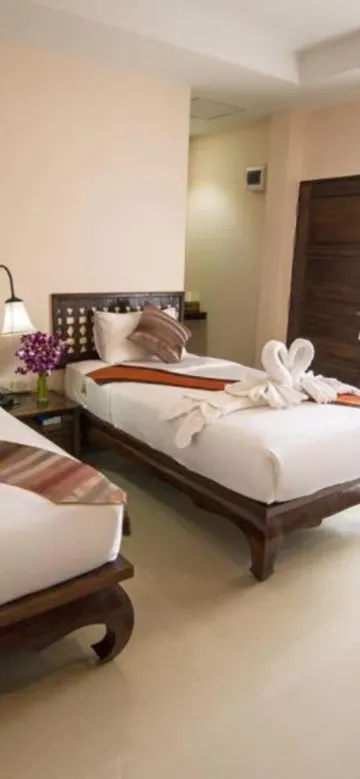 ห้องเตียงแฝด พร้อมห้องน้ำส่วนตัว