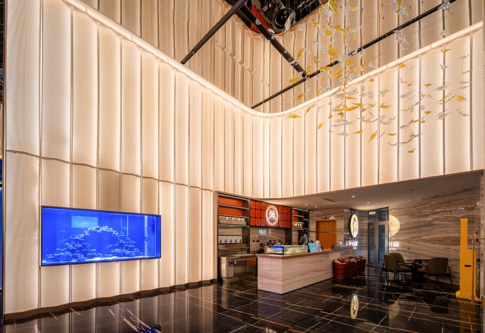 칭다오 에토스 호텔의 깔끔하고 모던한 객실