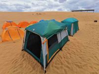 中卫腾格里向往沙漠国际露营基地 - 沙漠露营豪华双人帐篷（公共卫浴）