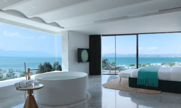 Water flows in moon Hotel